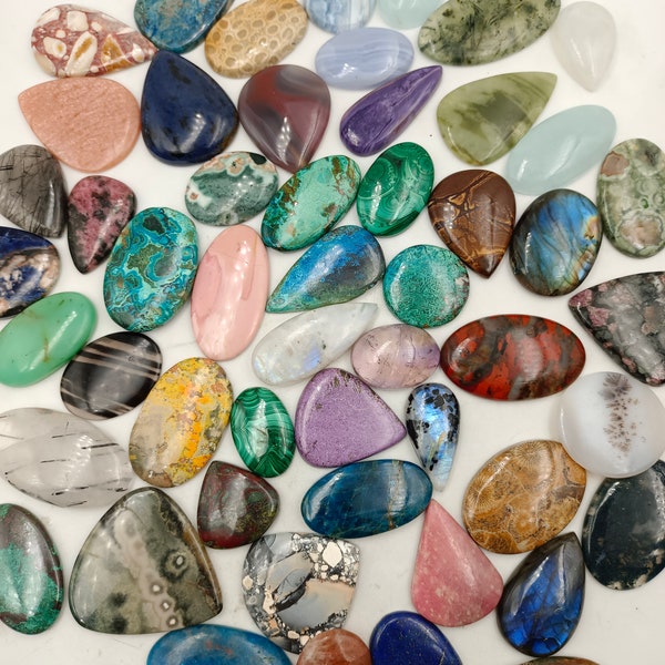 Natural mix cabochon, cabochon lot, loose cabochon lot, mix gemstone lot, gemstone wholesale lot, mix shape, mix size cabochon lot