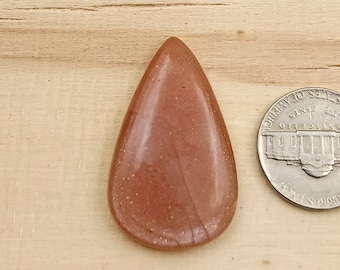 Peach Moonstone, Peach Moonstone Cabochon gemstone, loose Moonstone Cabochon, Teardrop Shape Peach moonstone for Jewelry making 36x22x5mm