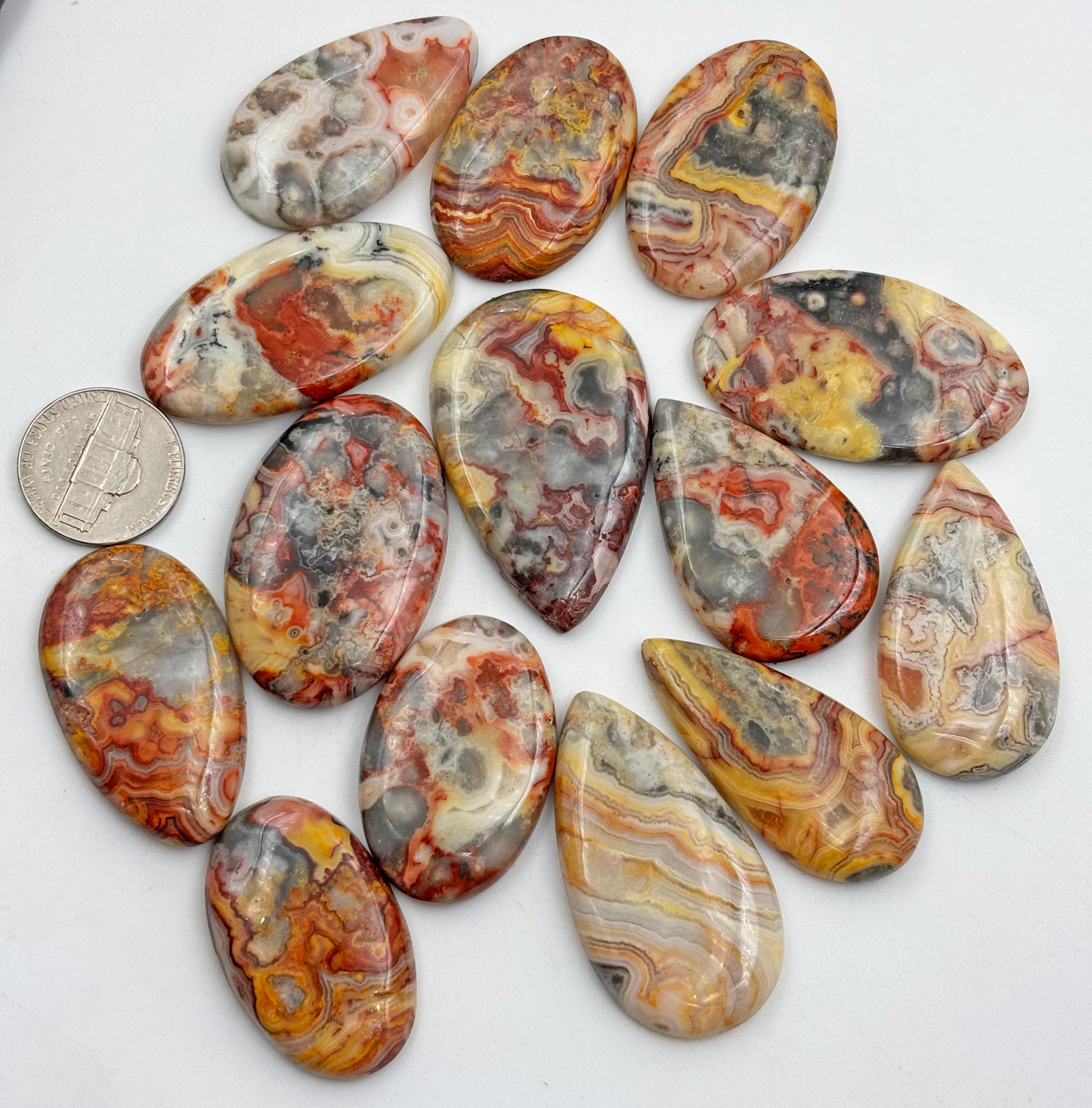 Crazy Lace Agate Gemstone Cabochon, Natural Crazy Lace Agate