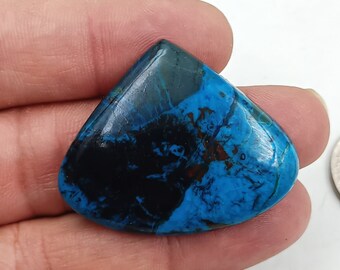 Pietra preziosa Shattuckite, Cabochon Shattuckite blu naturale, Pietra preziosa pendente Shattuckite sciolta di qualità AAA per la fornitura di gioielli