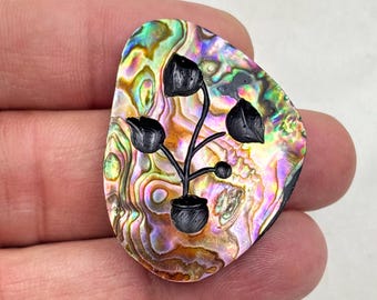 Abalone Shell, Natural Abalone Shell Gemstone For Making Jewelry, Pendant Stone, Loose Stone, Healing Stone, Abalone Shell cabochon