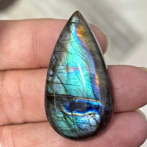 Blue Green purple Flashy Fire Labradorite Cabochon Pendant Jewelry Making Stone Labradorite Stone 67.0 Crt Labradorite Teardrop Gemstone