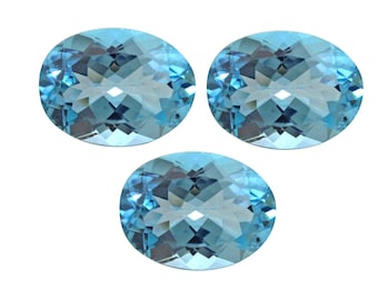 Natural Sky Blue Topaz Gemstone, Oval Sky Blue Topaz Faceted Gemstone,   5x3mm - 10x14mm Brilliant Cut Blue Topaz, Sky Blue Topaz Gemstone