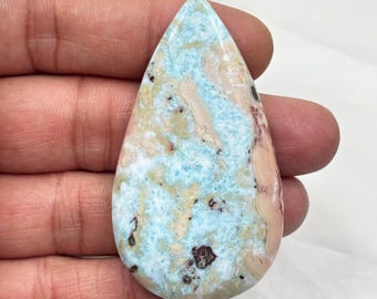 2個入り 純正ラリマーカボション 13 x 22 mm～13 x 24 mm ミックス
