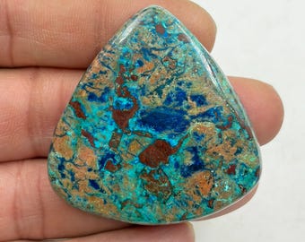Pietra preziosa Shattuckite, cabochon di Shattuckite blu naturale, pietra preziosa pendente sfusa di qualità AAA per la fornitura di gioielli