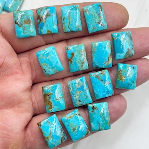 10x14 mm Kingman Turquoise Calibrated Cabochons  Stabilized Natural Color mohave turquoise loose gemstone