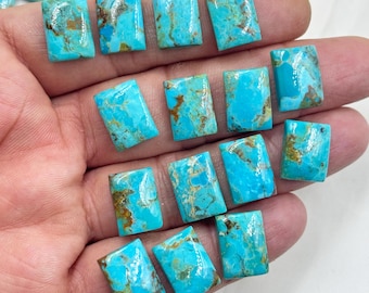 10x14 mm Kingman Turquoise Calibrated Cabochons  Stabilized Natural Color mohave turquoise loose gemstone