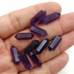 10 pcs Amethyst Double Terminated Point, amethyst point Double Terminated, Amethyst crystal Wand, Amethyst Double Terminated pencils 18mm