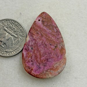 Pink Cobalto Calcite, Natural Pink Cobalto Calcite Cabochon, Pink Cobalto Calcite Gemstone teardrop cabochon for jewelry making image 2