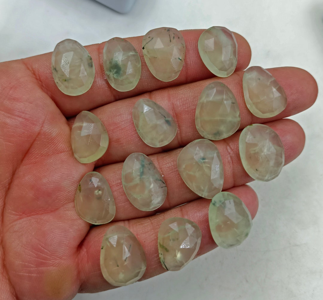 Prehnite Rose Cut Gemstone, Rose Cut Prehnite, Rose Cut Gemstone, Rose