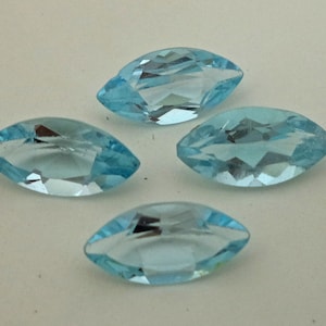 Natural Blue Topaz Marquise Gemstone, AAA Quality Sky Blue Topaz Faceted Marquise gemstone 4x8mm to 6x12mm, Loose Marquise Blue Topaz lot