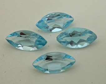 Natural Blue Topaz Marquise Gemstone, AAA Quality Sky Blue Topaz Faceted Marquise gemstone 4x8mm to 6x12mm, Loose Marquise Blue Topaz lot