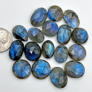 Rose cut labradorite cabochon gemstone blue labradorite rose cut gemstone flatback