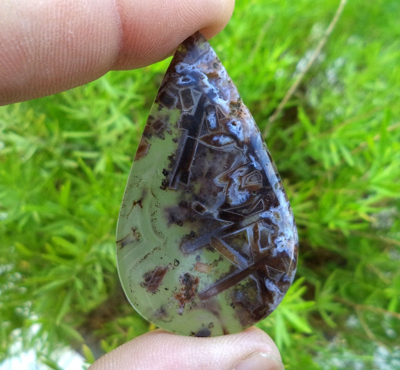 Natural Stick Agate Gemstone For Making Jewelry, Stick Agate Cabochon Stick Agate Natural Turkish Stick Agate Teardrop Shape Cabochon