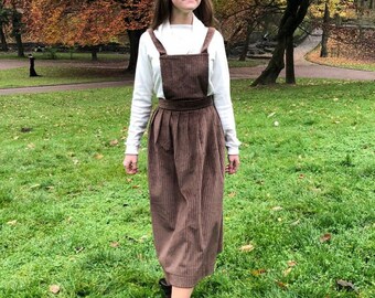 maroon overall skirt