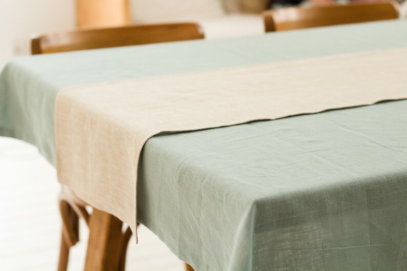 Linen Table Runner Kitchen Decor in 21 Colors Dining Wedding Etsy
