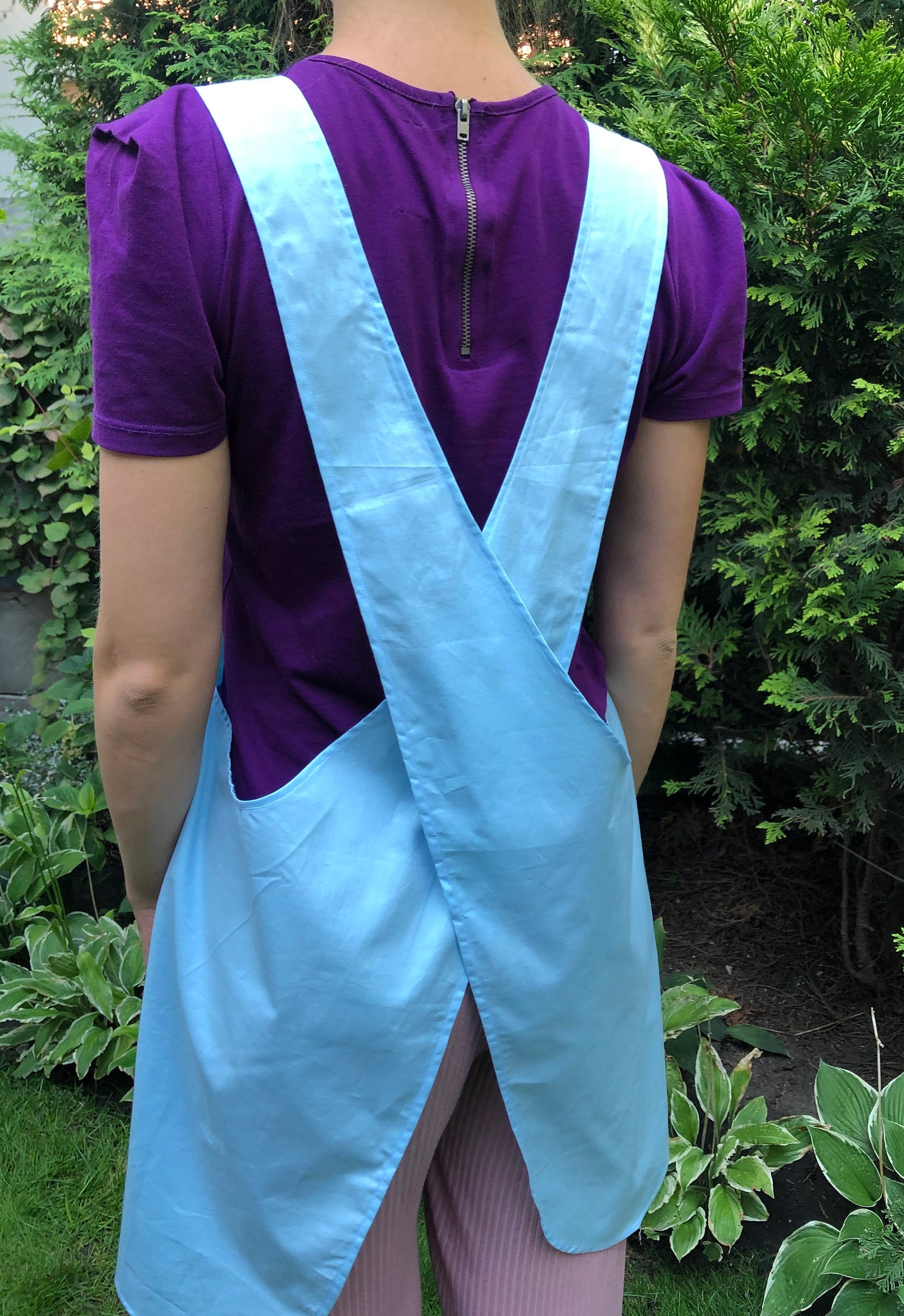 Japanese apron with pockets in 8 colors Cotton women mens Etsy