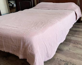 Muslin Flat Sheet Bedding, Gauze Cotton Flat Top Sheet Single, Bed Sheet Custom King Queen Any Sizes