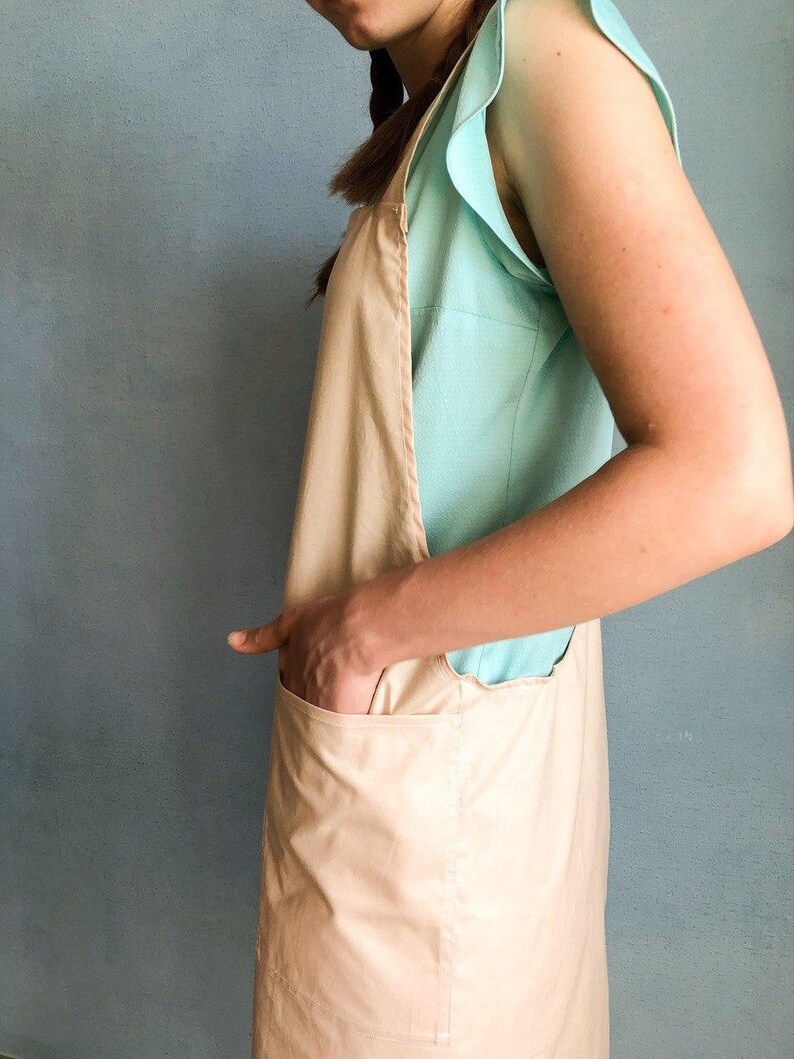 Cross Back Apron Sewing Pattern PDF Japanese Apron With Etsy Canada