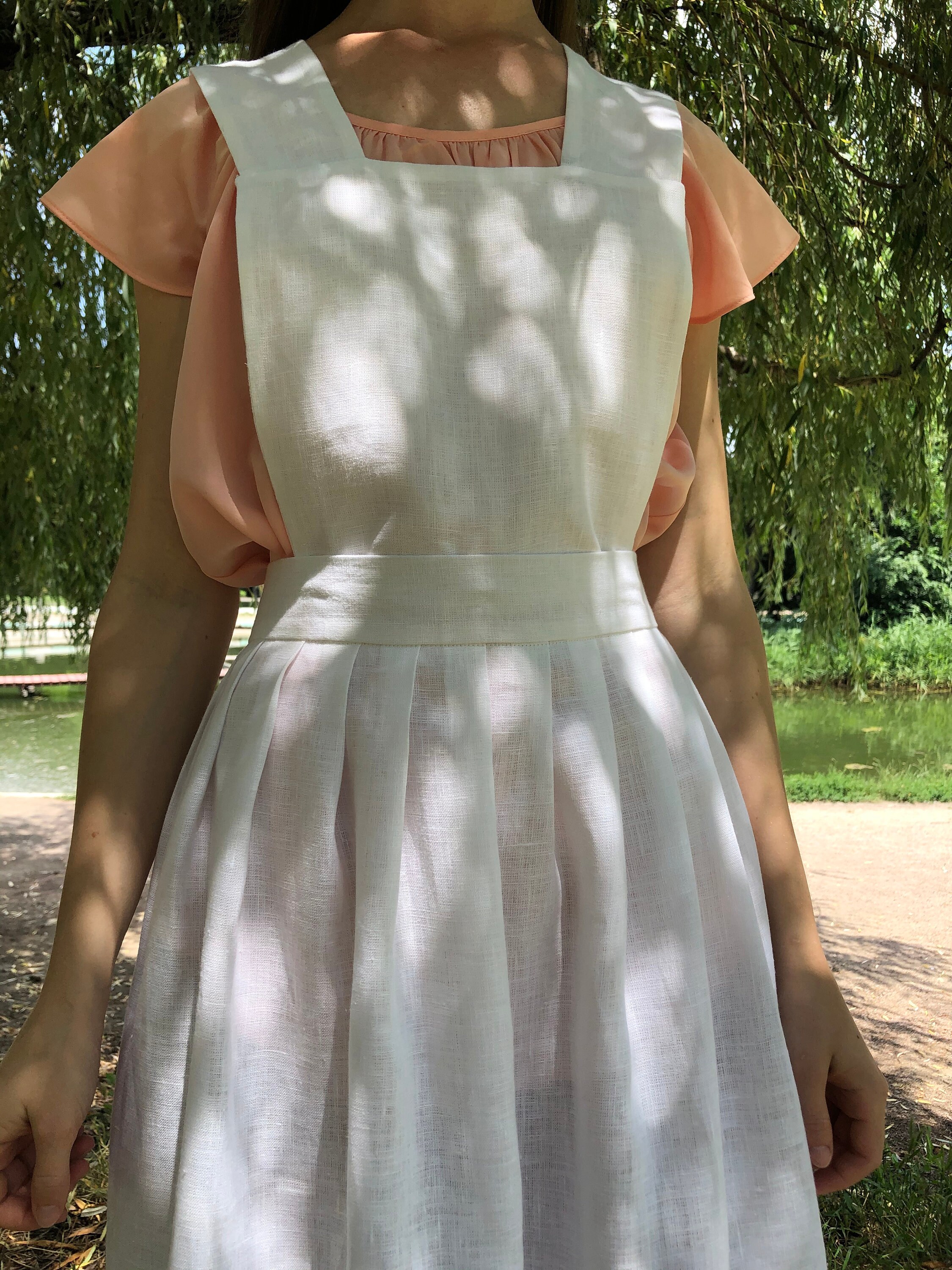 Linen Cottagecore Apron Dress Half Apron Skirt Cottagecore Etsy