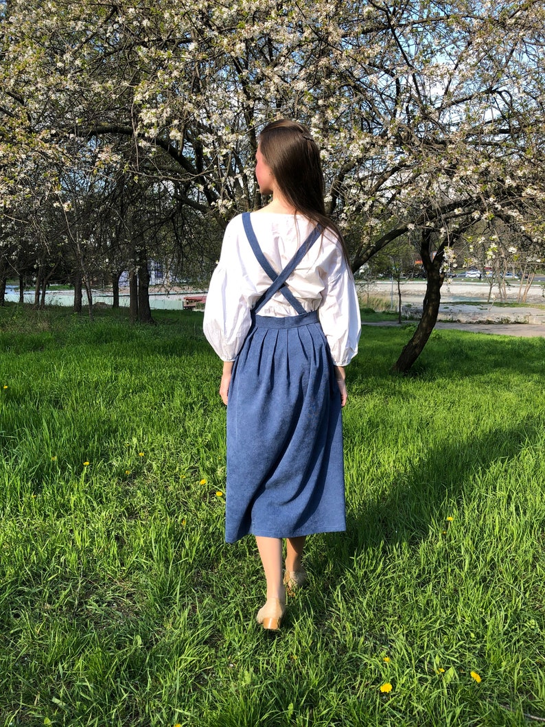 Khaki Corduroy Pinafore Dress Overall Vintage Midi Dress Etsy