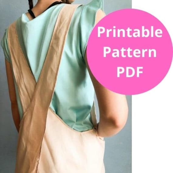 Japanese Apron Pattern Size S M L Graphic by TakeAndSew · Creative