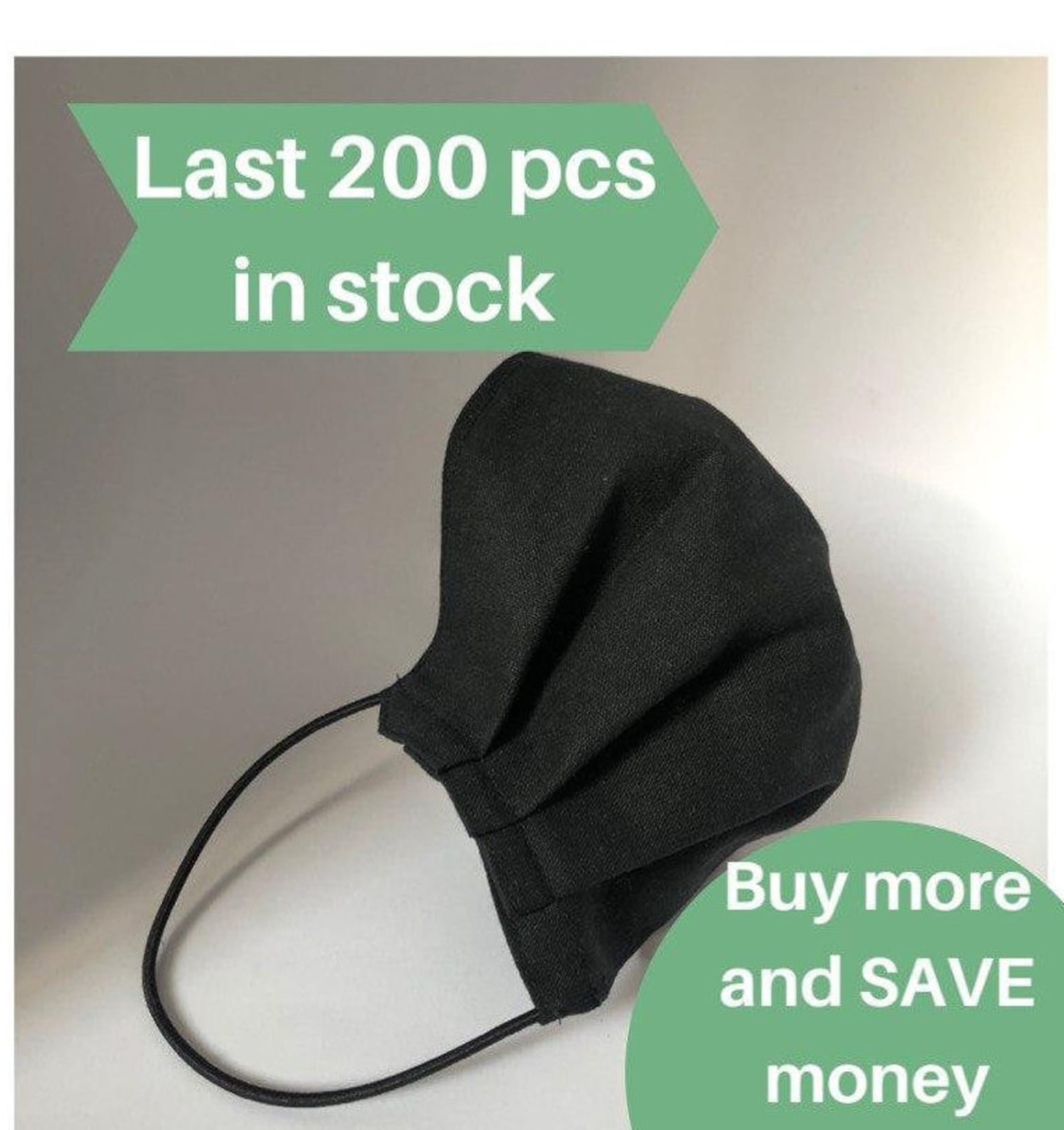 Cloth full face mask fashion Black washable reusable face mask Etsy