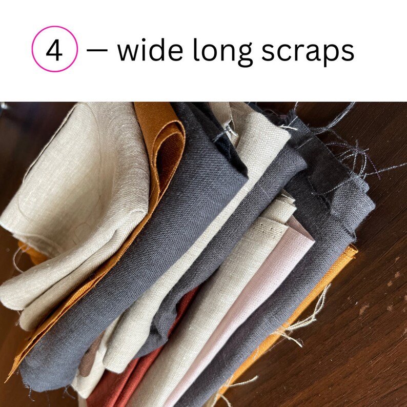 Linen Fabric Scraps Bundle Remnants for Sewing Quilting Doll Etsy