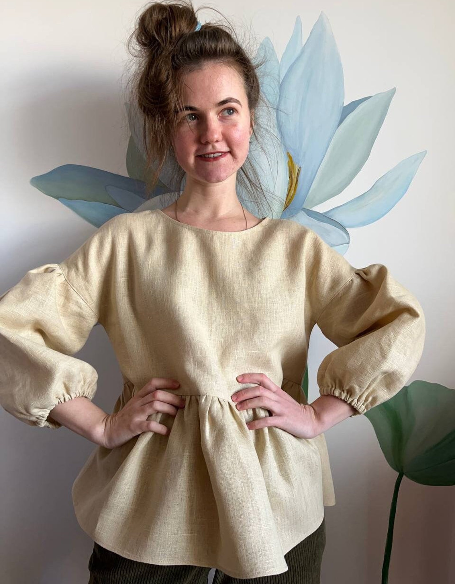 Victorian Linen Blouse for Women Plus Size Clothing Etsy