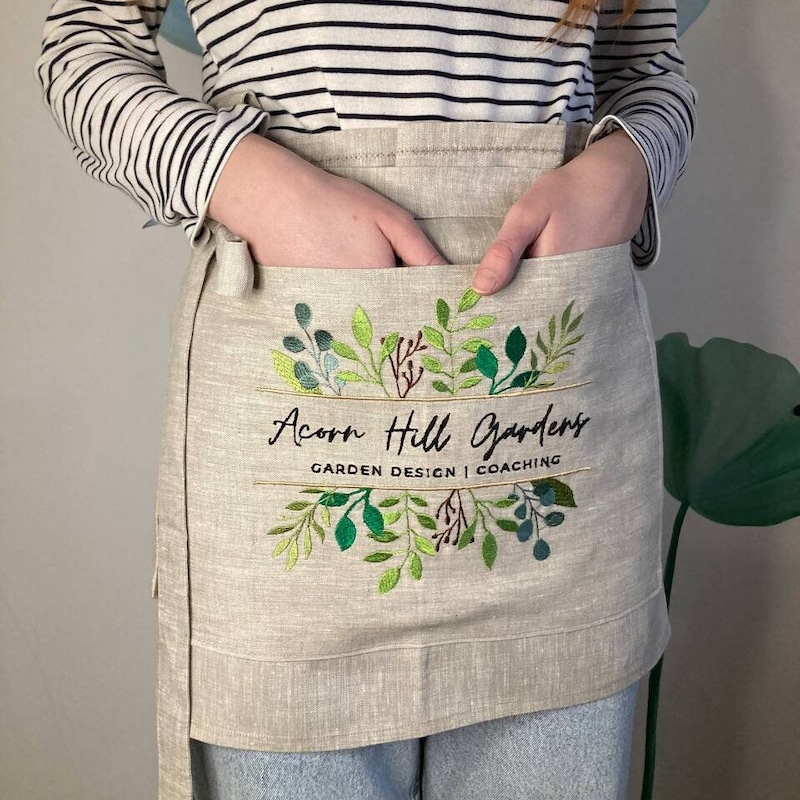 Custom Inked Waist Apron with Ribbon - Lycra main image 1