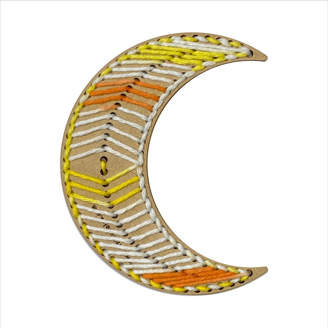Crescent String Crescent Moon - Mindfulness String Art DIY Craft Project - Etsy