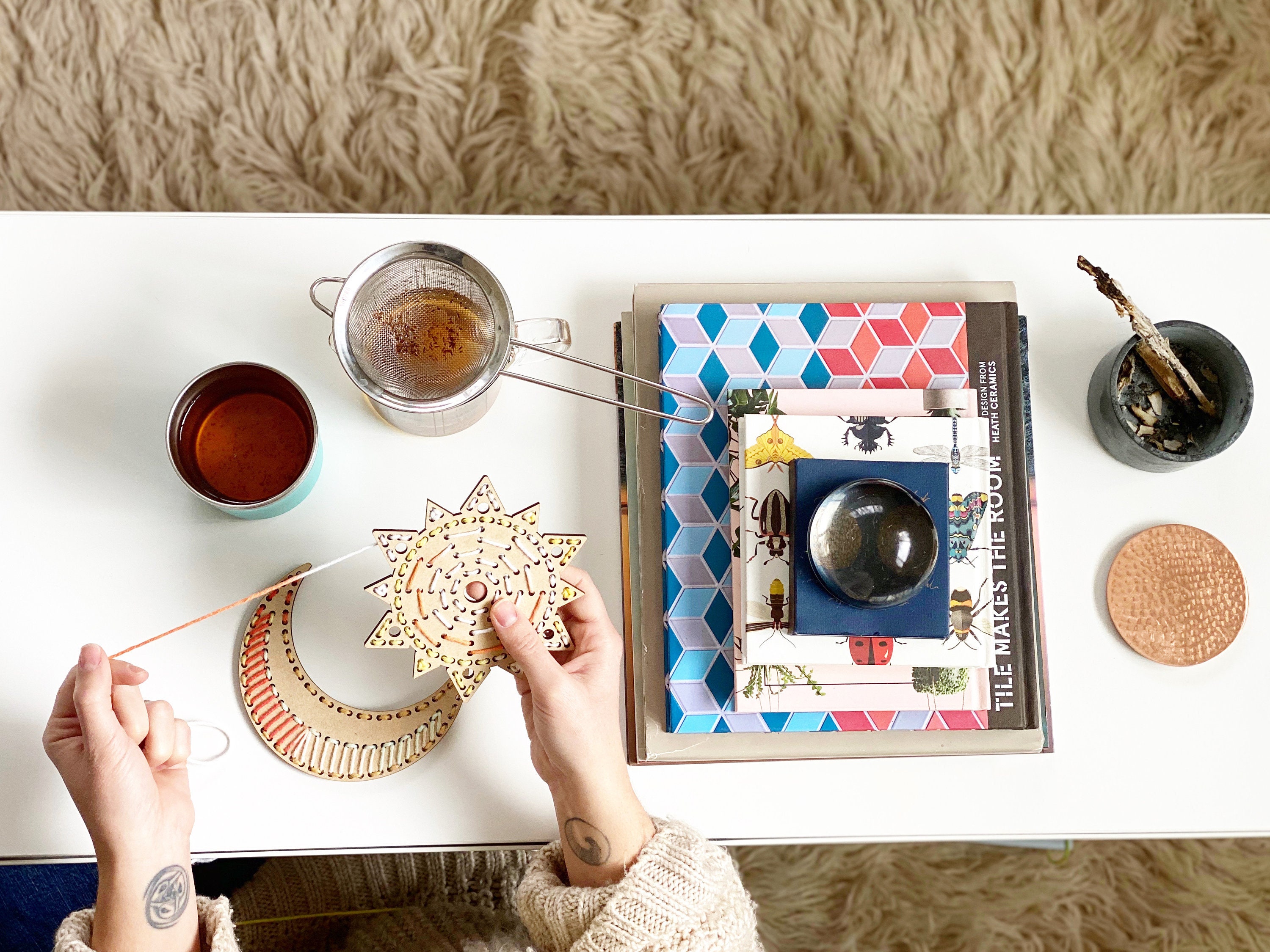 Mindful String Art Diy 2 Pack Sun Moon Etsy