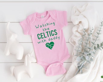 Watching the Game with Daddy Pink Basketball Game Day Onesie®
