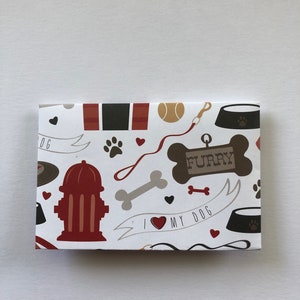 I Love My Dog Gift Card Holder, Dog Lover gift card envelope, Birthday money holder, Pet Sitter Gift Card Wrapping image 1