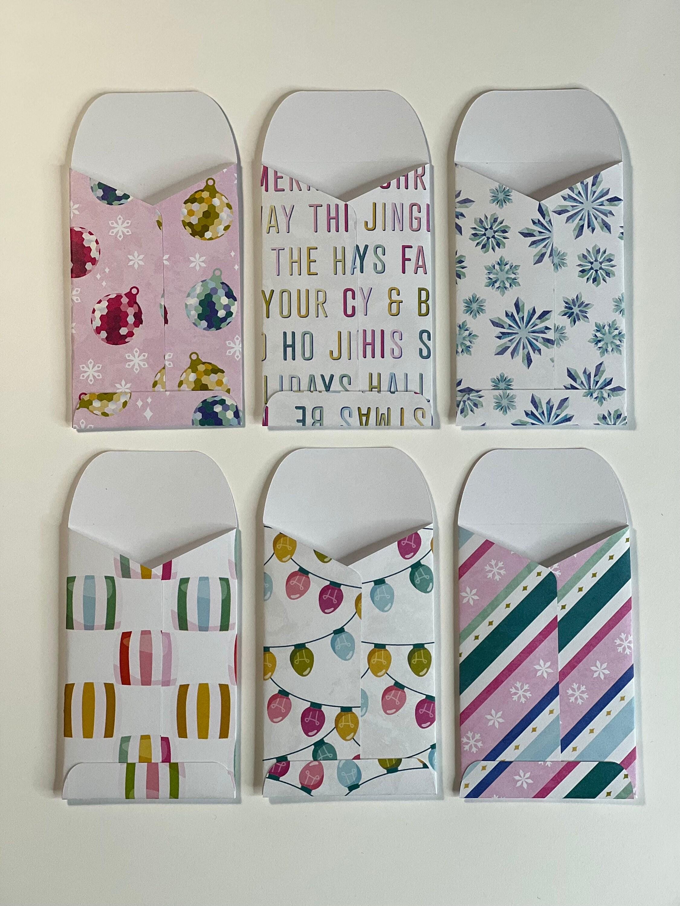 Set of 6 Gift Card Holders, Holiday Mini Envelopes, Christmas/hanukkah ...