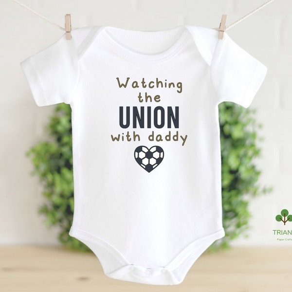 Watching the Game with Daddy Philadelphia Soccer Game Day Onesie® or Toddler T-shirt