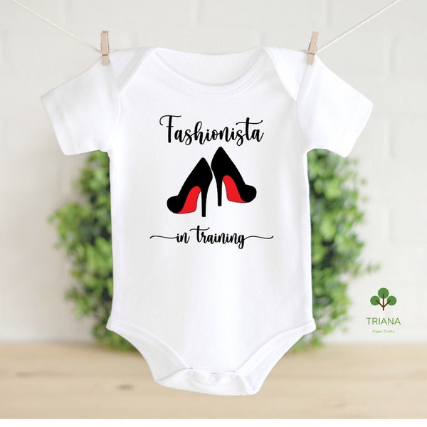 Fashionista In Training Bodysuit, Baby Girl Couture Bodysuit, Baby Shower Gift