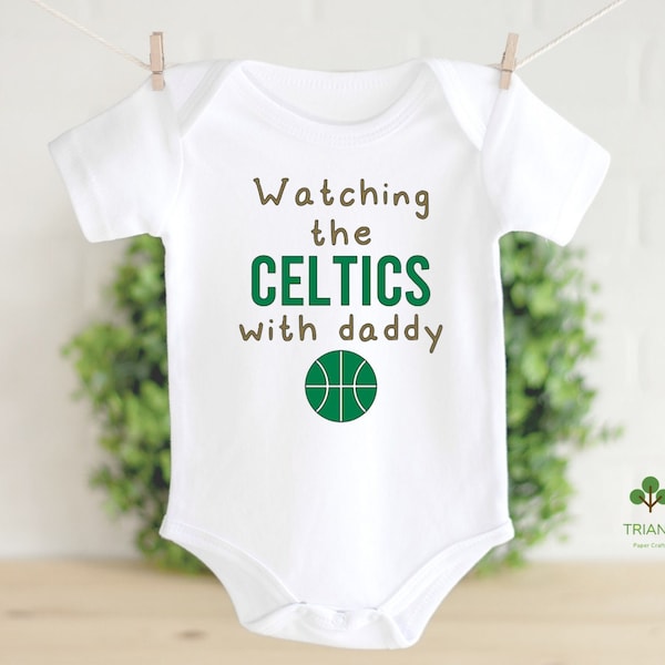 Watching the Game with Daddy Basketball Game Day Onesie® or Toddler T-shirt