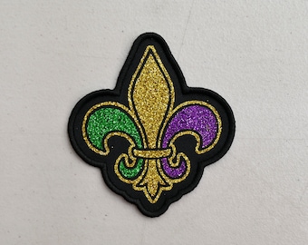 Fleur De Lis Glitter Patch
