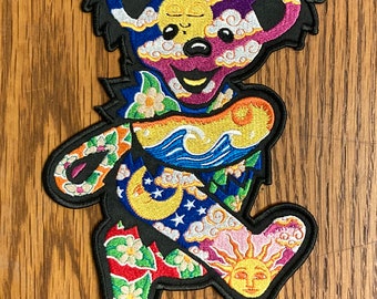 Dancing Bear Embroidered Patch