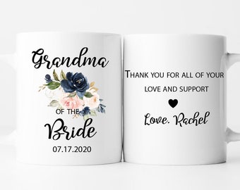 Caneca da avó da noiva Caneca de casamento para a avó da noiva Presente de casamento Caneca personalizada para festa de casamento Presente para festa de noiva Caneca para festa de noiva