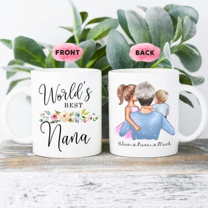 Grandma Mug-Nana Gifts-Worlds Best Nana Mug-Mimi Mug-Mimi Gift-Nana Mothers Day- Personalized Grandma Coffee Mug-Gigi Mug-Granny keepsake