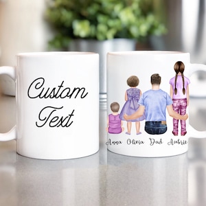 Dad and Children Mug Custom Father Gift mug Dad With Daughter Son Mug gift Worlds Best Daddy mug Fathers Day Mug Personalized Papa Mug