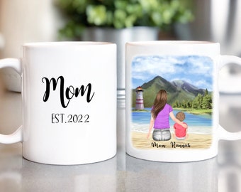 Mom and Baby Mug New Mom Mug New Mommy mug Mom Est 2022 Mug Mother's Day Gift Baby Shower Mug Personalized Best Mom Gift New Mother gift