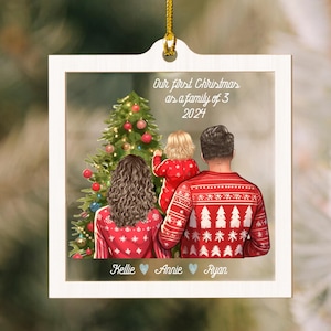 Neue Familie Ornament-Familie von Drei Weihnachten Ornament-Custom Babys erstes Weihnachten Ornament-Personalisierte Familie Ornament-Dekorieren