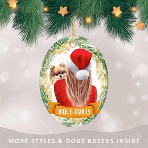 Pomeranian Spitz Christmas Ornament Personalized Dog Ornament With Spitz Gift for Dog Owner Spitz keepsake ornament Spitz Mom Family Dog