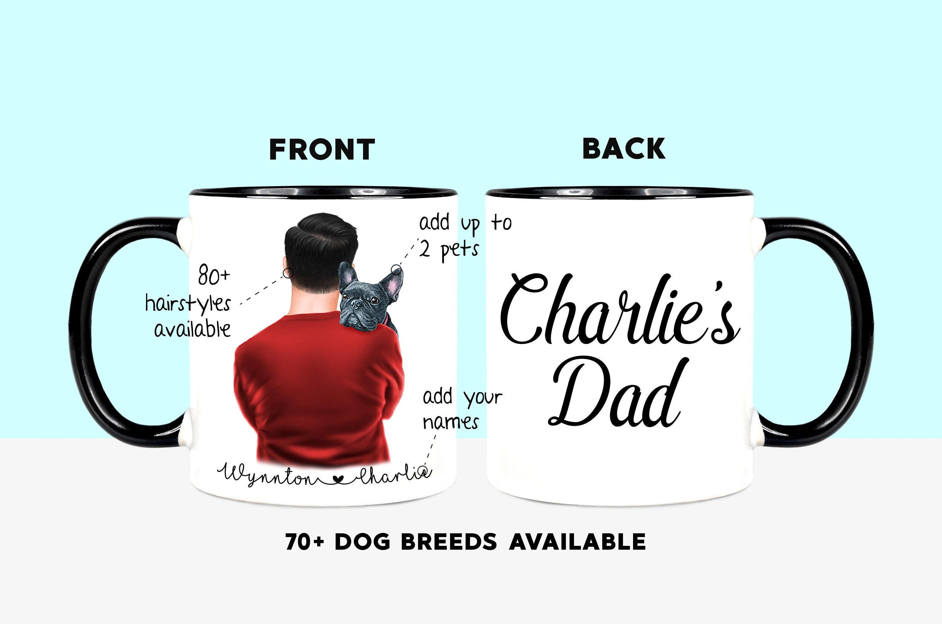 Frenchie Dad mug-Black french bulldog Gifts-Dog Dad Mug-french bulldog cup-Custom Pet keepsake- french bulldog Parent Gift-Frenchie Owner