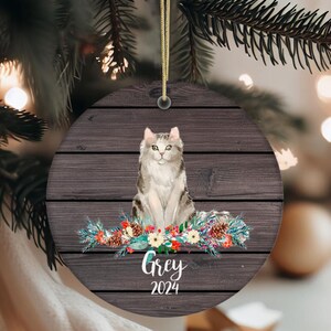 RagaMuffin Ornament-Personalisierte Katze Weihnachtsverzierung mit RagaMuffin Weihnachtsdekor-Familien-Katzenerinnerungs-Ornament-benutzerdefinierte Haustierverzierung