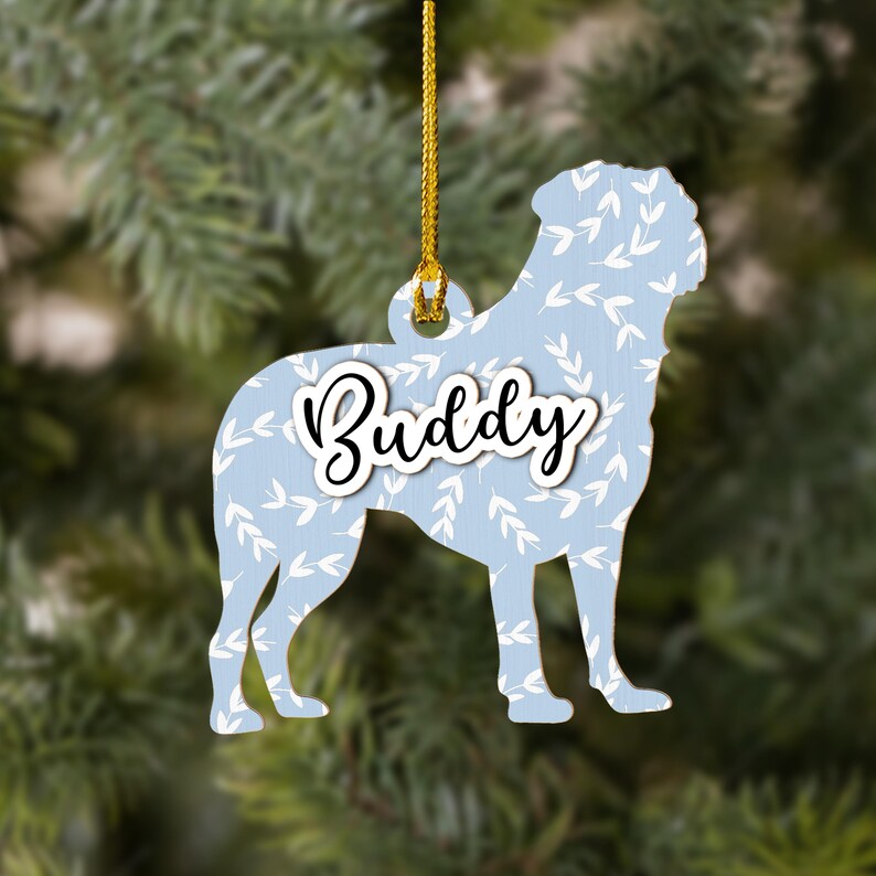 Dog Ornamentlabrador Wood Giftpersonalized Dog Silhouette Ornament