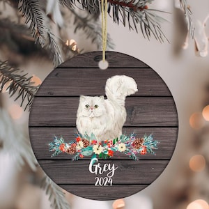 Persian Cat Ornament-Persian Gift-Personalized Cat Ornament with Persian christmas decor-Persian Decoration-custom pet ornament